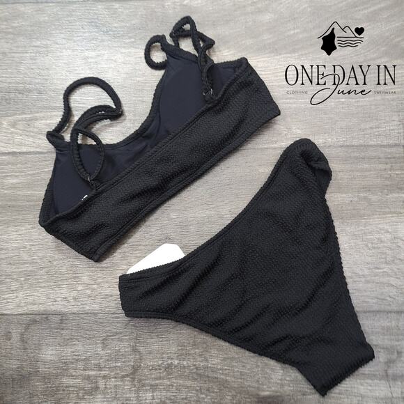 Soly Hux Smocked Crop Bikini Swimsuit Size XS - Picture 6 of 6